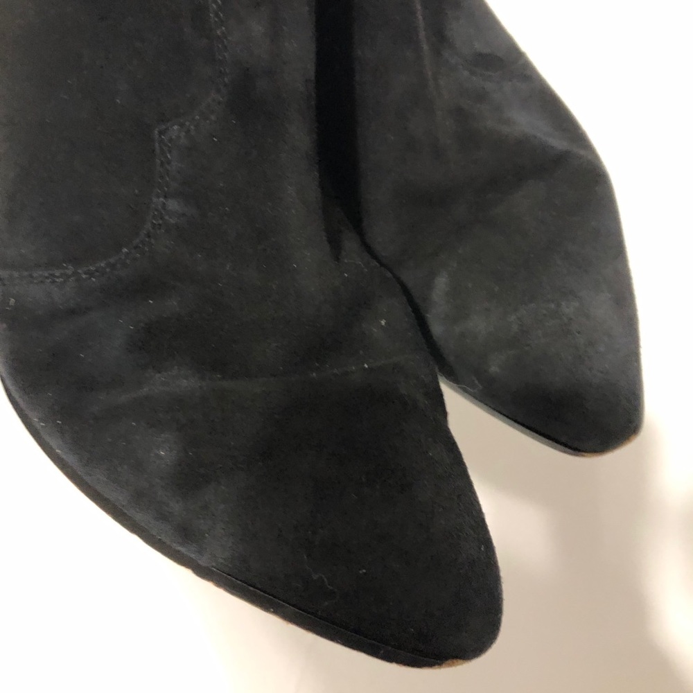 ASH black ankle boot stacked heel, pointed toe - Picture 7 of 13